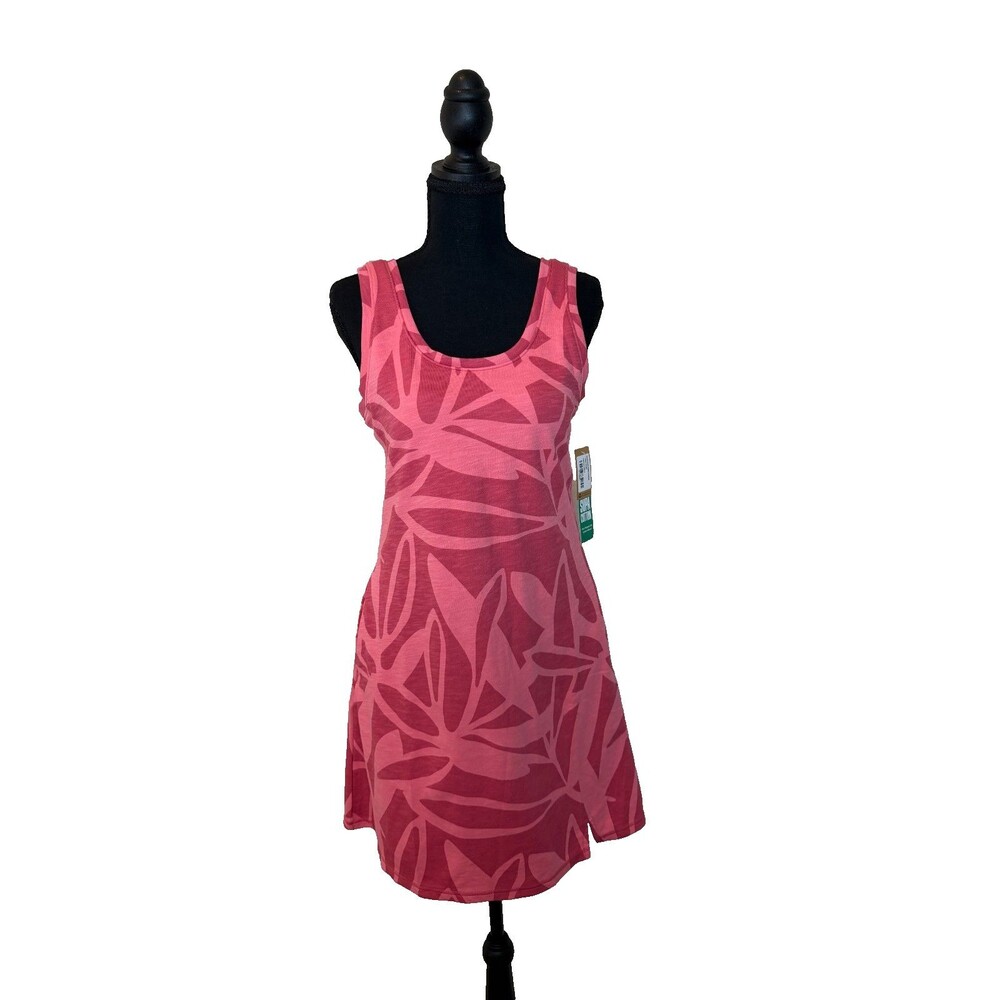 NWT Title Nine Danvers Dress Women's Small Supa Cotton Pockets Canyon Red Pink